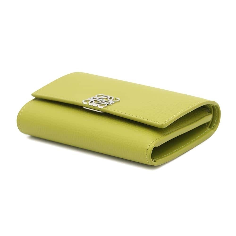 Loewe Vertical Wallet Tri Anagram fold Black